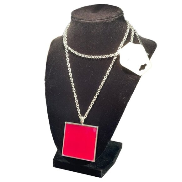 Fashion Jewelry Jewelry - 👋 3/$15 PINK SQUARE NECKLACE